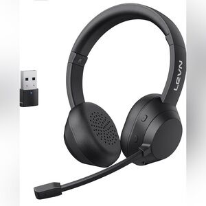LEVN Black Wireless Headset with USB Adapter (005)